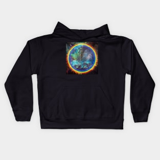 Ring of fire in space Kids Hoodie